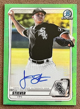 2020 Bowman Chrome Auto Jonathan Stiever #CPA-JS Green Refractor /99 (RC, AU)