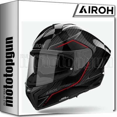 AIROH FULL FACE MOTORCYCLE HELMET MATRYX MXCS99 CARBON STYLISH GLOSS XL