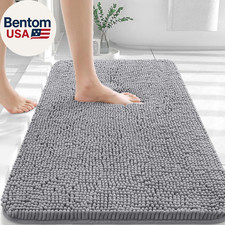 Bathroom Rugs 30X20, Extra Soft Absorbent Chenille Bath Rugs, Rubber Backing Qui