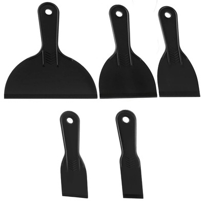 Schlanke schwarze Kunststoffschaber zum Entfernen von Tapeten und Reparieren von