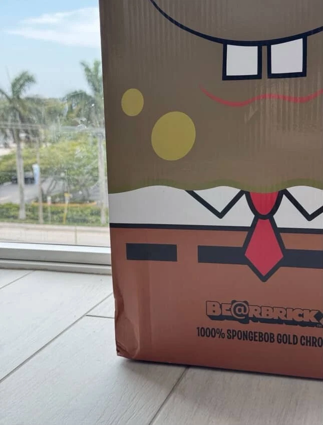 Bearbrick Medicom Toy Be@rbrick SpongeBob 1000% only box and styrofoam - Image 4 of 4