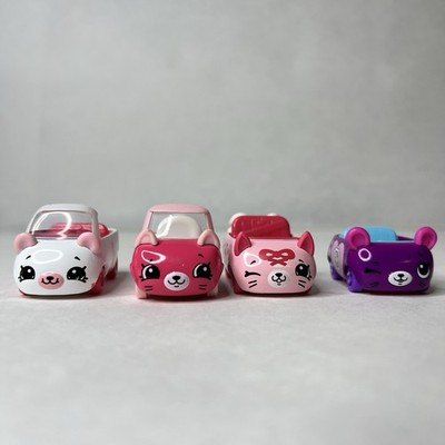 Shopkins Moose Cutie Diecast Cars Lot (4)  - Polish, Scooty, Zippy, Melody