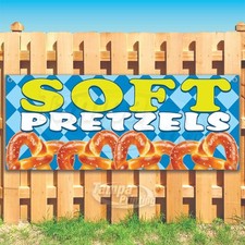 SOFT PRETZELS Advertising Food Snack Fair Vinyl Banner Flag Sign USA SB10517