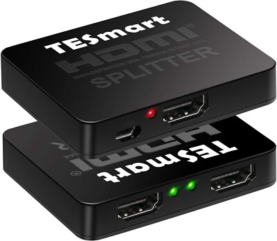 TESmart HDMI Splitter 1 In 2 Out HDMI Splitter 4KX2K@30HZ 1080P 3D 2160P