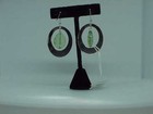 QVC Steel By Design Stainless Steel Oval Dangle Green Prism Earrings $99 New Box — photo 5