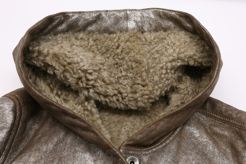 NWT$10345 Brunello Cucinelli Metallic Leather Shearling Fur Coat W/Hood 42M A191 - Picture 5 of 12