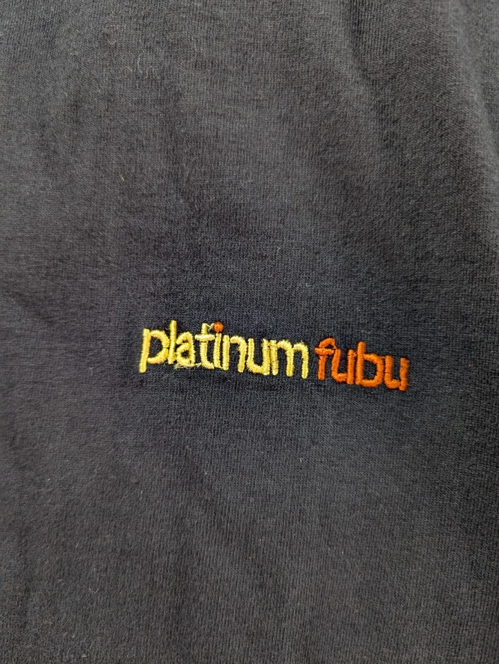 Calça de Moletom Masculina Vintage Platina Fubu 1X XL Preta Gorda Albert Reta Relaxada - Imagem 3 de 4