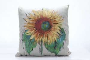 Pottery Barn Sunflower Fall Linen Cotton Outdoor Pillow Cover 20