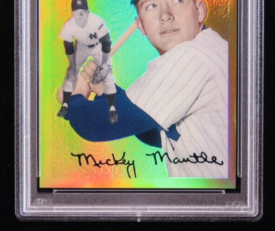 2008 Mickey Mantle Topps 1954 Reprint Gold Refractor #MMR-54 PSA 9