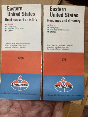 Vintage Standard Oil Eastern USA Road Map And Directory 