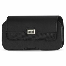 REIKO HORIZONTAL RUGGED POUCH METAL BELT CLIP 11,12 Pro Max Color Black