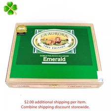 La Aurora Tubos Doble Figurado Emerald Empty Wood Cigar Box 10" x 8" x 1.75"