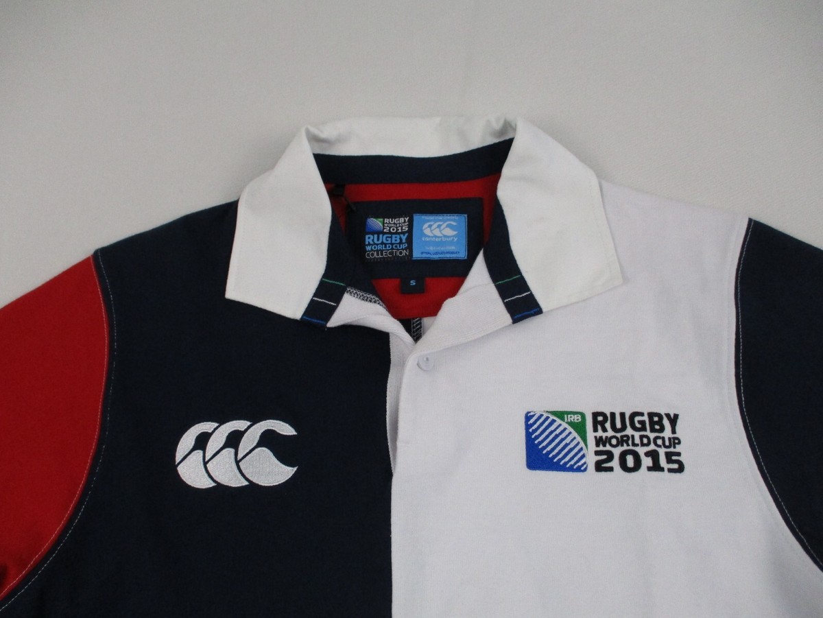 【ラグビーワールドカップ2015 Canterbury】 Rugby World Cup Polo Shirt Mens Small Blue Canterbury 2015