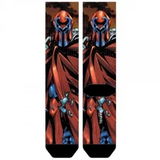 Magneto Men's Crew Socks Sublimated 1 Pair Marvel Comics X-Men Xmen Villain