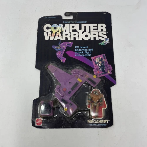 Computer Warriors "MEGAHERT" PC Board Attack Flight Interceptor NEW 1989 Mattel