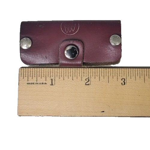 Vntg Buick Leather Keychain Case Pirwitz Buick Pontiac Dealership Schofield WI - Picture 4 of 4