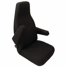 High back drivers seat for Stepvans, Cloth with arms, lumbar support and slides.