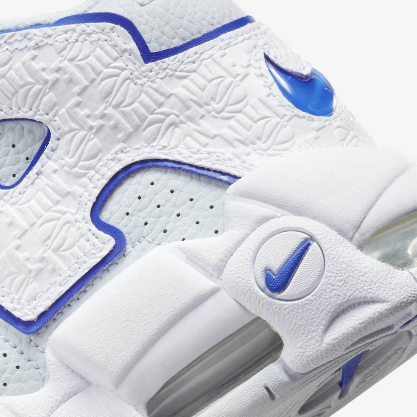 Nike Air More Uptempo Embossed White Royal Blue FD0669-100 Men's