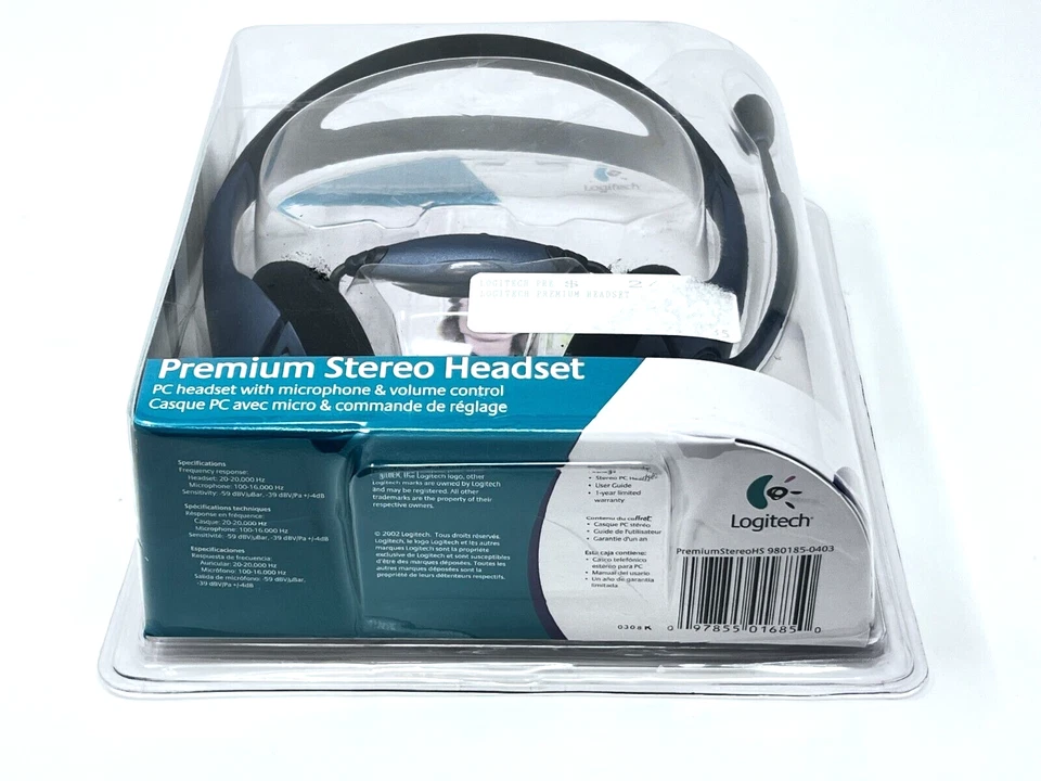 Logitech Premium Stereo Headset NEW 2002 - Image 2 of 4
