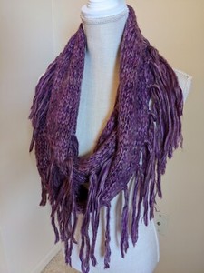  Womens Fashion Women Frings Tassel Neck Knit Cable Infinity Cowl Scarf