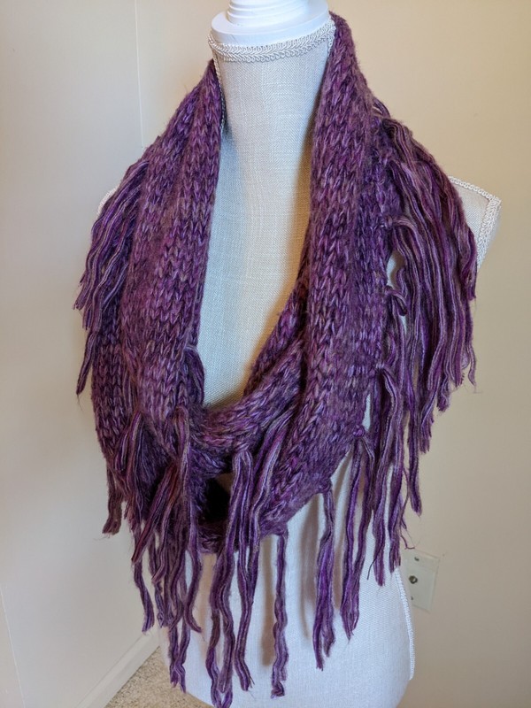  Womens Fashion Women Frings Tassel Neck Knit Cable Infinity Cowl Scarf