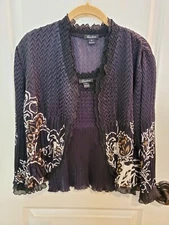 Caelian Black Tan Jacket Tank Set -- Size M