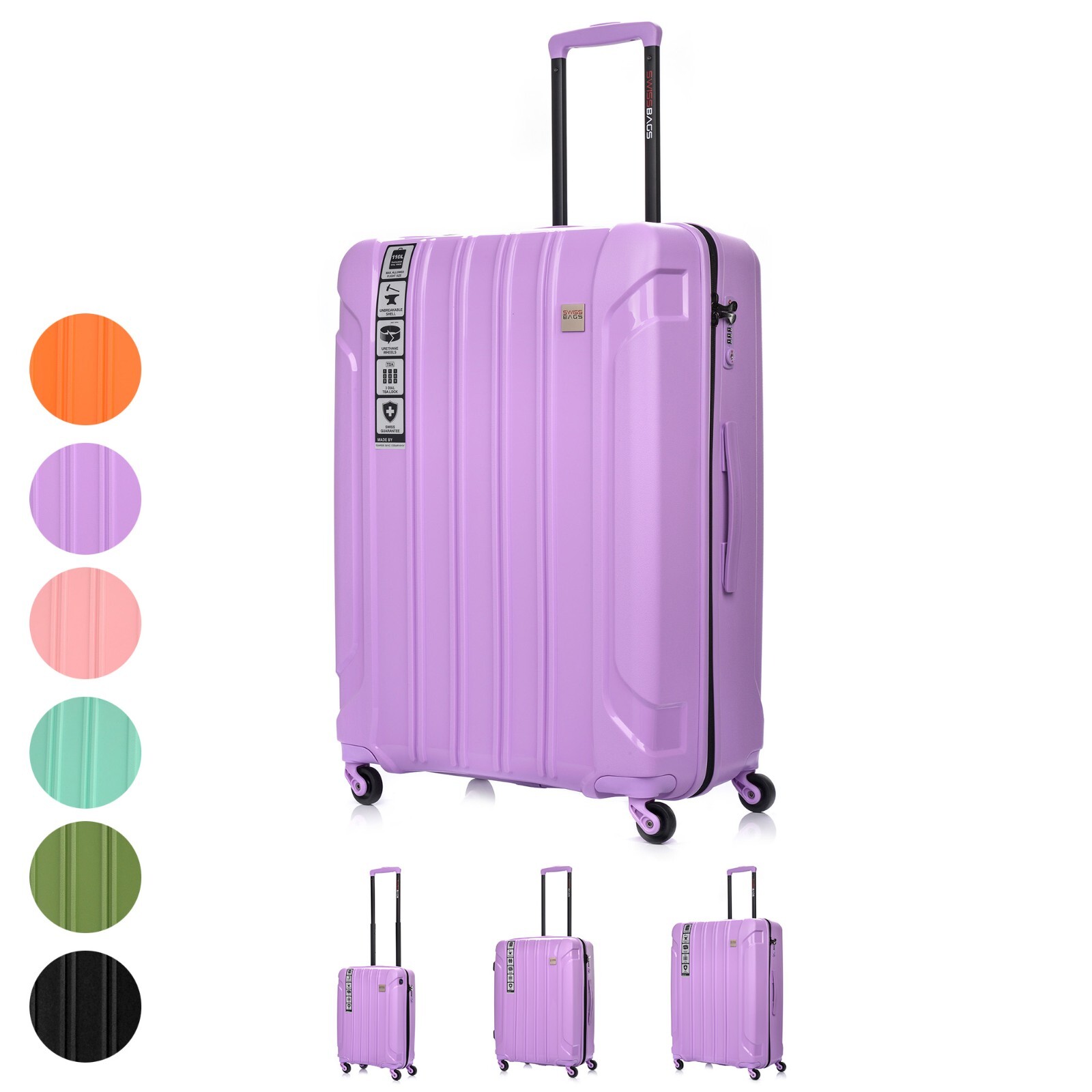 MALETA Juego de maletas Maleta de viaje SET TSA Cerradura S a L 55cm/65cm/75cm Entrada USB