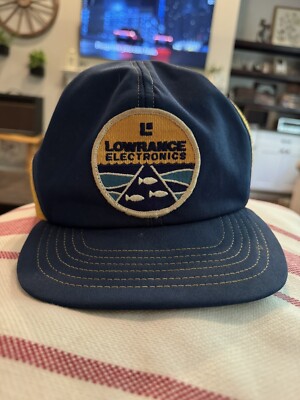 Vintage Lowrance Fishing Hat SnapBack 60s 70s See Pics Red Bass