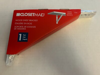 ClosetMaid Steel Shelf Brackets 17401 (1)pack 10x6.5x1  w/ Screws New With Box