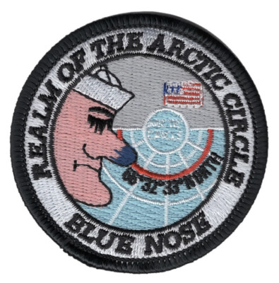 2.5'' NAVY BLUE NOSE REALM OF THE ARTIC CIRCLE EMBROIDERED PATCH 