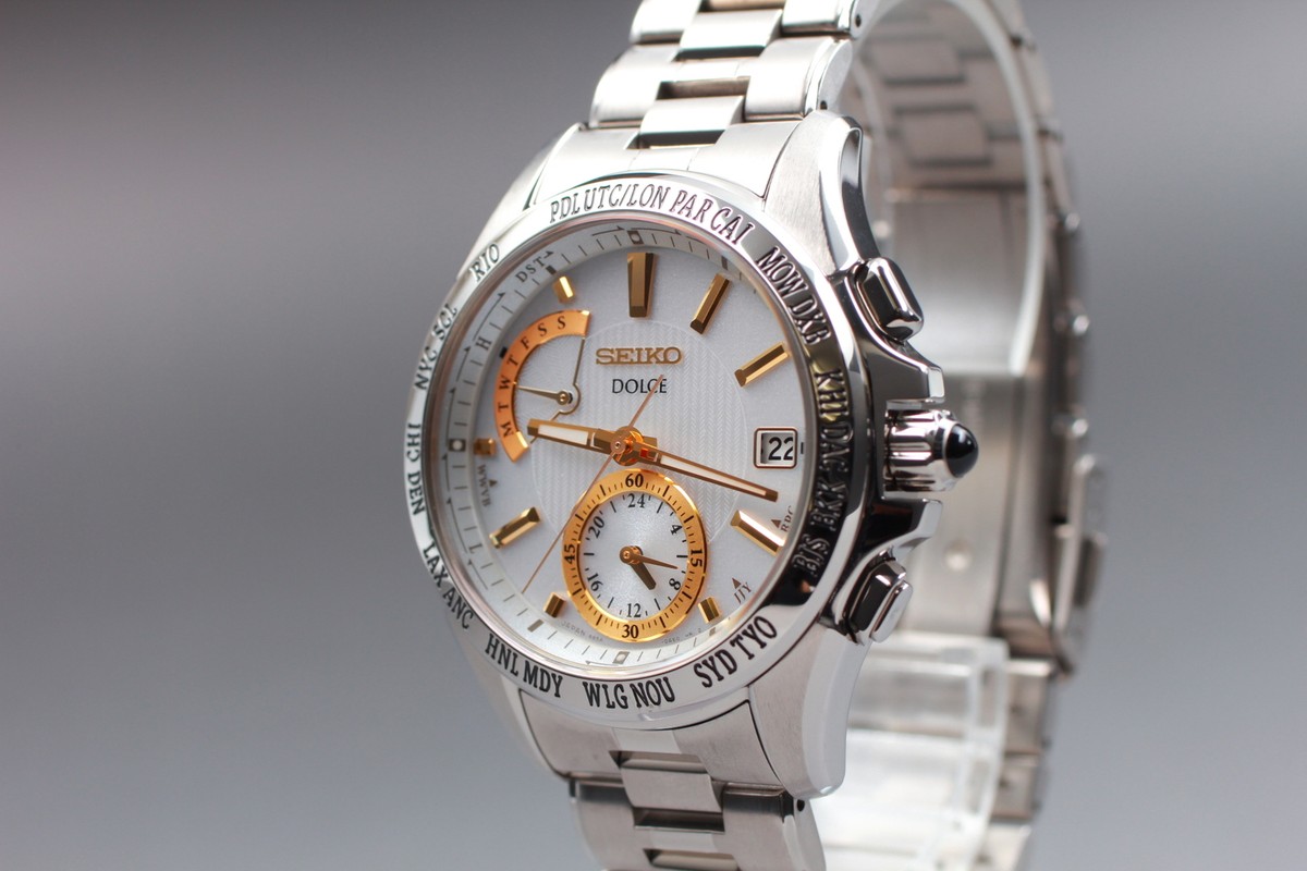 SEIKO DOLCE デイデイト 8B54-0AF1 ソーラー電波 黒文字盤