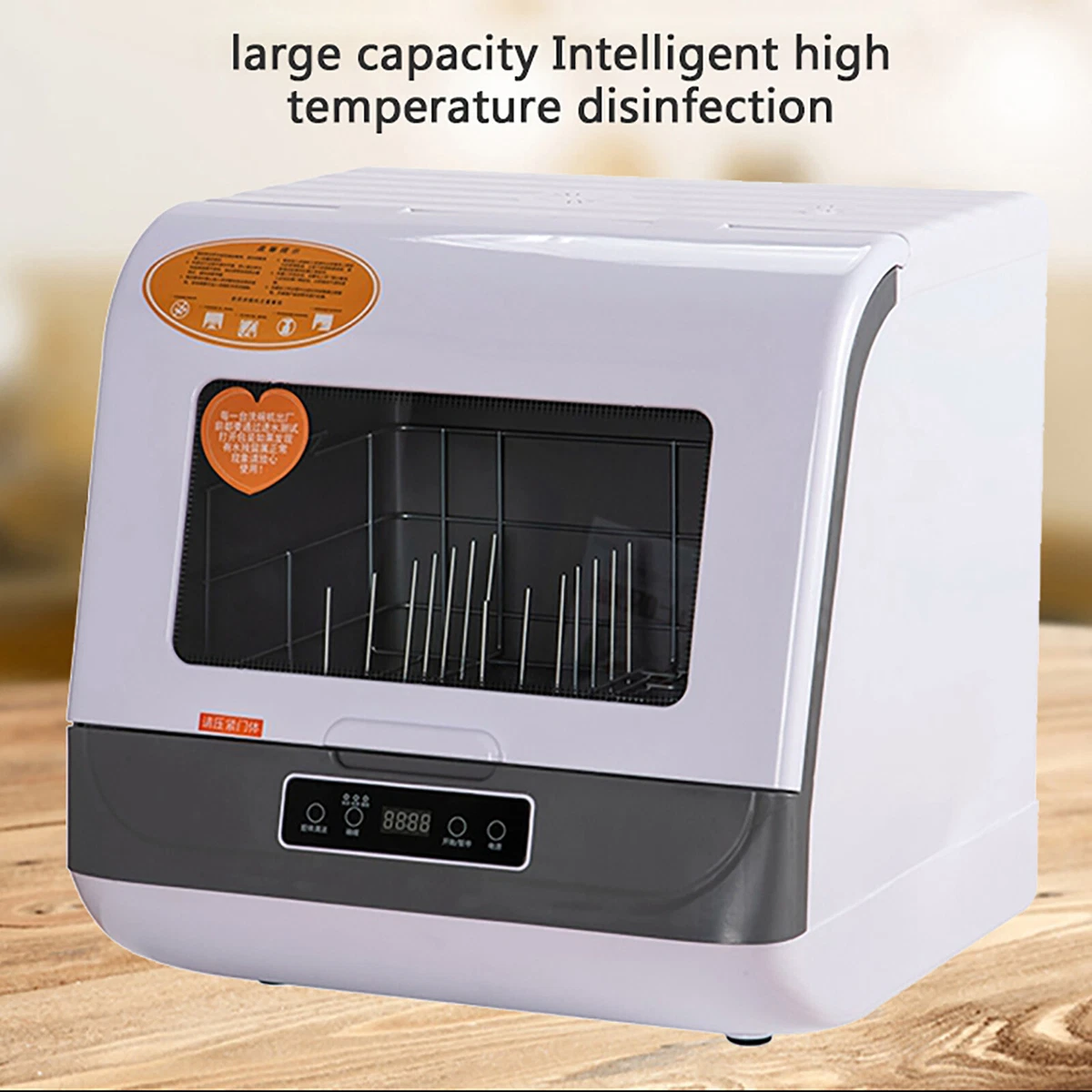 Mini Countertop Dishwasher Apartment Camper Compact Dishwasher 3 Programs  1200W