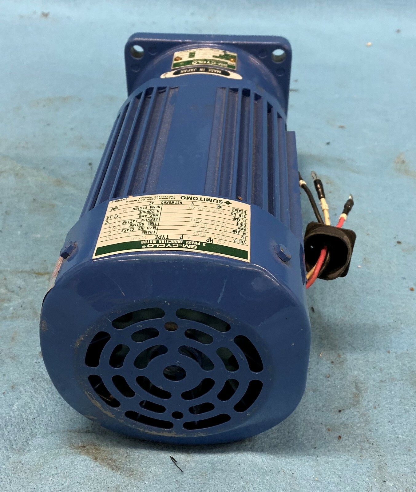 SM CYCLO CNVM05-5085-21 INDUCTION MOTOR 1/2HP, RATIO 21:0, 1410-1730 RPM, 4P