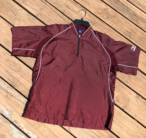 Mizuno Baseball Cage Jacket Coat Maroon 