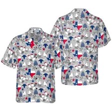 Tropical Texas Pattern Hawaiian Shirt Size S-5XL