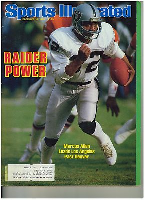 Dec 16 1985 issue of Sports Illustrated Raider's Marcus Allen