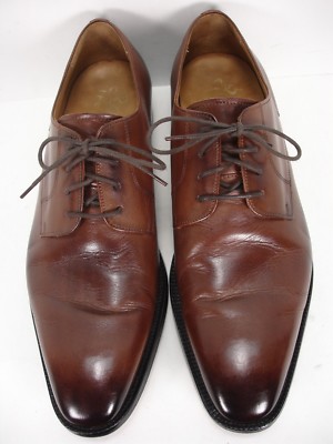 3DM LIFESTYLE PLAIN DERBY BROWN LEATHER OXFORD DRESS SHOES 