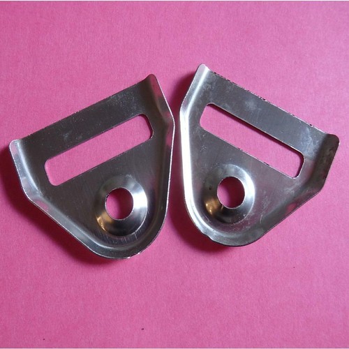 MOTORCYCLE SEAT STRAP STAINLESS STEEL BUCKLES / END CAPS & RIVETS NEW