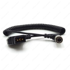 Sound Devices ZAXCOM Power Coiled Twist Cable D-Tap to 4PIN Hirose Male Elbow