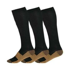 Dr.Hero® 3-Pairs COMPRESSION SOCKS    " Knee High&Unisex & 20-30 mmHg & Cooper "