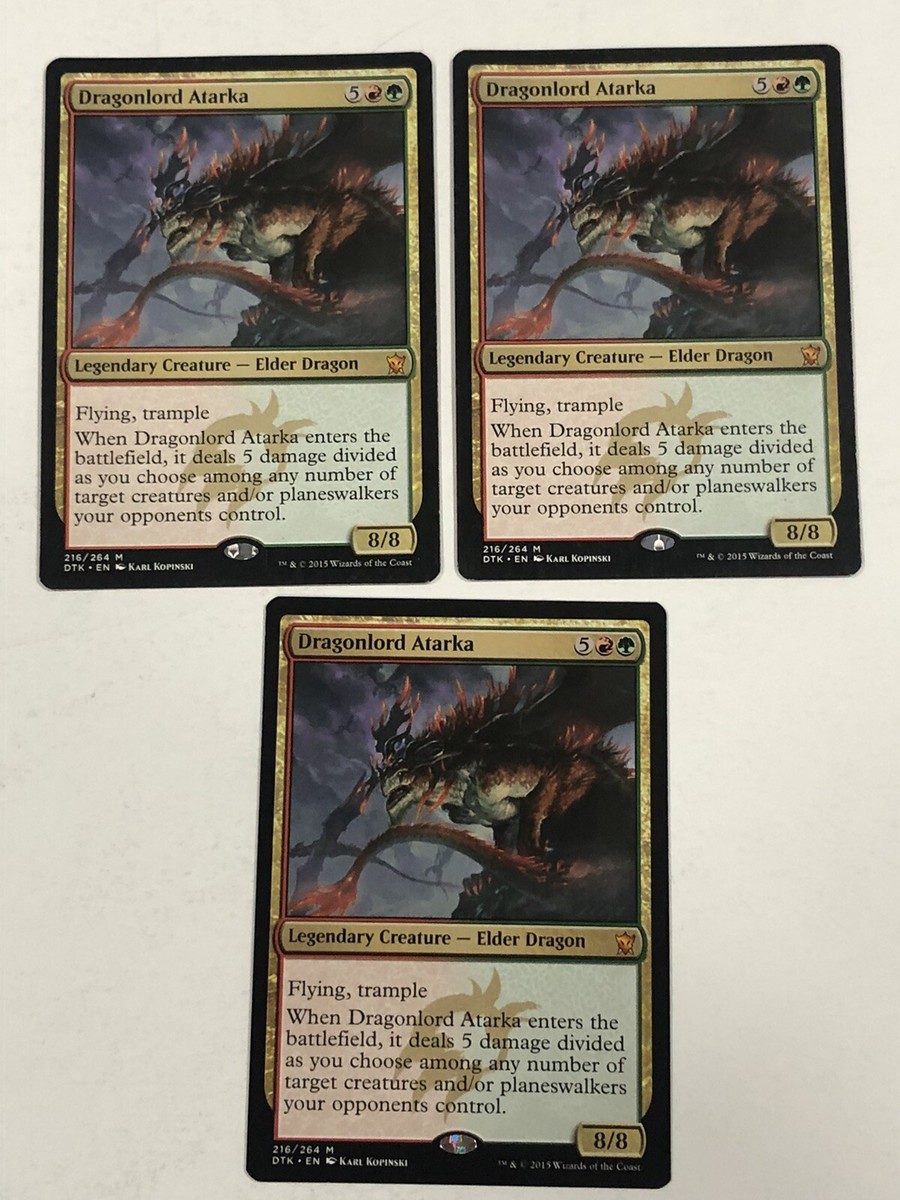 MTG Dragonlord Atarka x3 DTK 216 Magic The Gathering | eBay