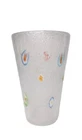 Murano Millefiori Vtg Drinking Glass Bubble Art Glass Tumbler For Cracker Barrel