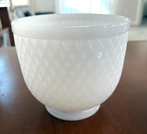 Vintage Milk Glass Bowl/Planter/Vase Made in Cleveland, 5" Height, 5" diameter