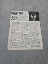 TBOOK27 MAGAZINE ARTICLE & PICTURE 12X9" ANITA O'DAY 