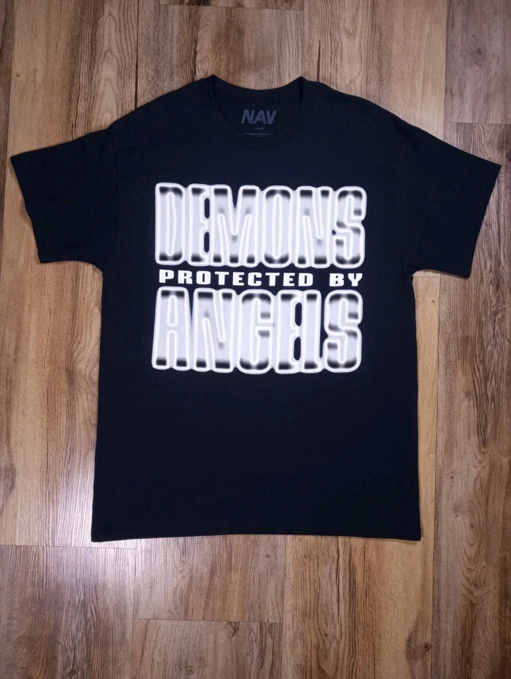 Camiseta Vlone X Nav Demons Protected by Angels Hombre Talla Grande Lote de 2 XO NUEVA SIN ETIQUETAS Foto 2 de 4