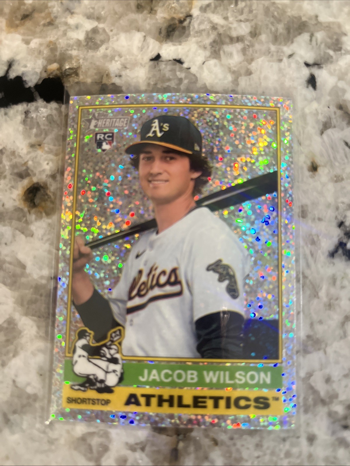 2025 Topps Heritage - Jacob Wilson #15 Chrome Silver Sparkle Refractor (RC)
