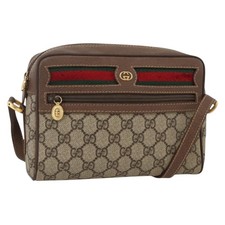 GUCCI GG Supreme Web Sherry Line Borsa PVC Beige Oro 001 50 6655 Autore 174210