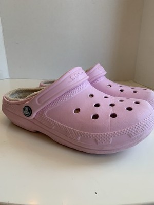 Crocs Classic Lined Clog Pink.  Size M5/W7 (sh2)