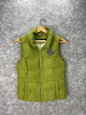 Abercrombie Kids Vest Youth Large Green Quilted Down Puffer Zip Pockets Logo