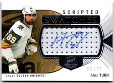 2020-21 UD The Cup Scripted Swatches ALEX TUCH #SC-AT #28/35 Golden Knights Auto
